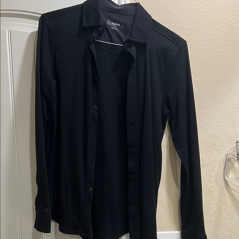 Alfani Men's Black Casual Button Down Shirt